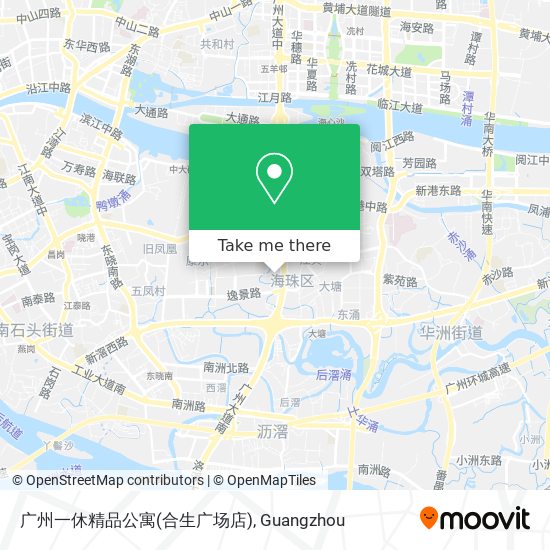 广州一休精品公寓(合生广场店) map