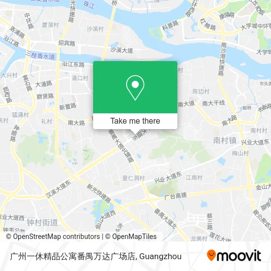 广州一休精品公寓番禺万达广场店 map
