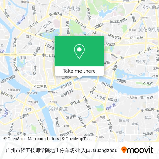 广州市轻工技师学院地上停车场-出入口 map