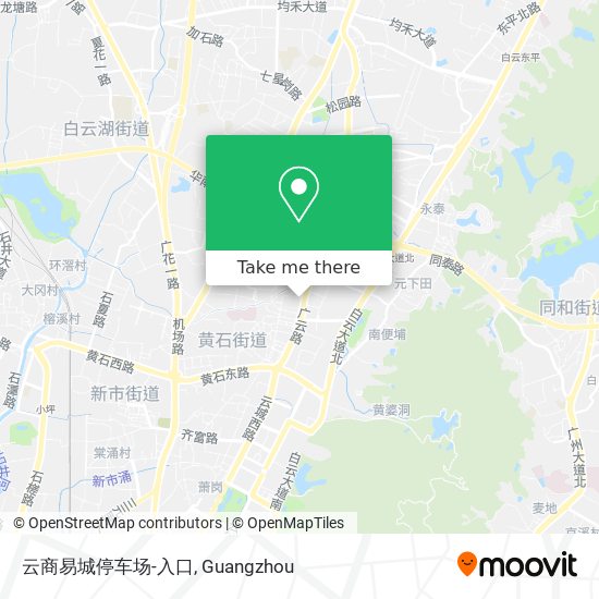 云商易城停车场-入口 map
