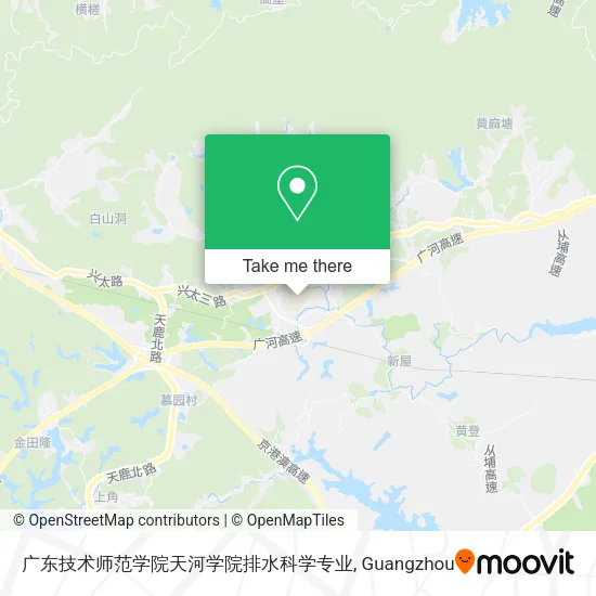 广东技术师范学院天河学院排水科学专业 map