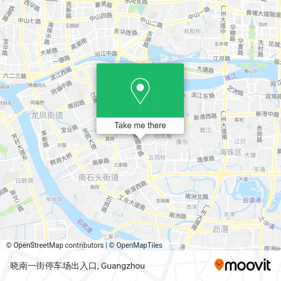 晓南一街停车场出入口 map