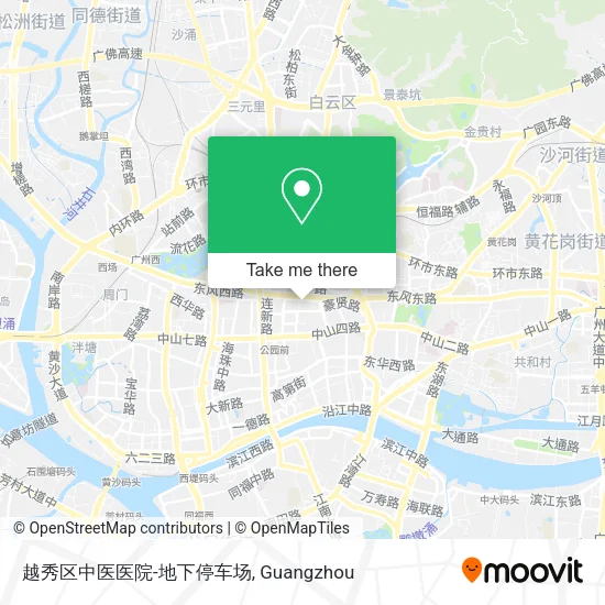 越秀区中医医院-地下停车场 map