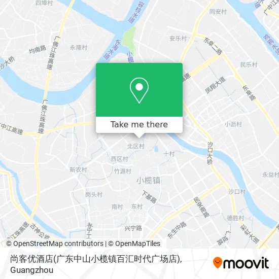 尚客优酒店(广东中山小榄镇百汇时代广场店) map