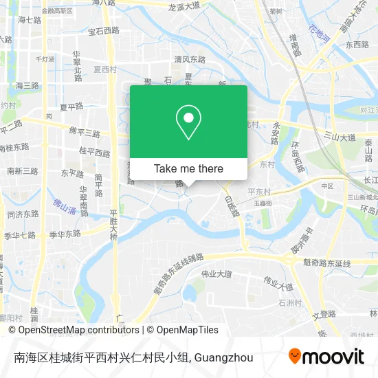 南海区桂城街平西村兴仁村民小组 map