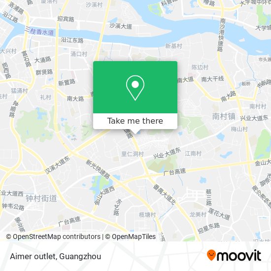 Aimer outlet map