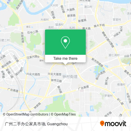 广州二手办公家具市场 map