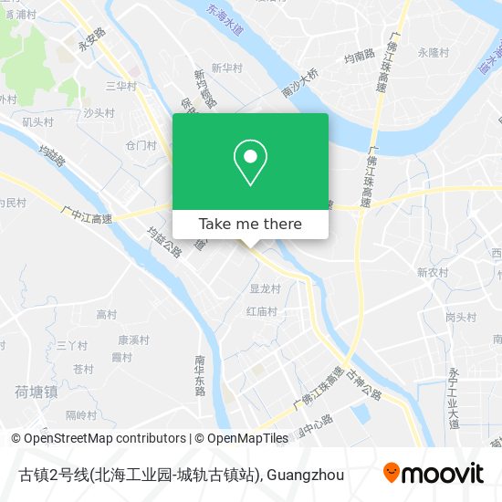 古镇2号线(北海工业园-城轨古镇站) map