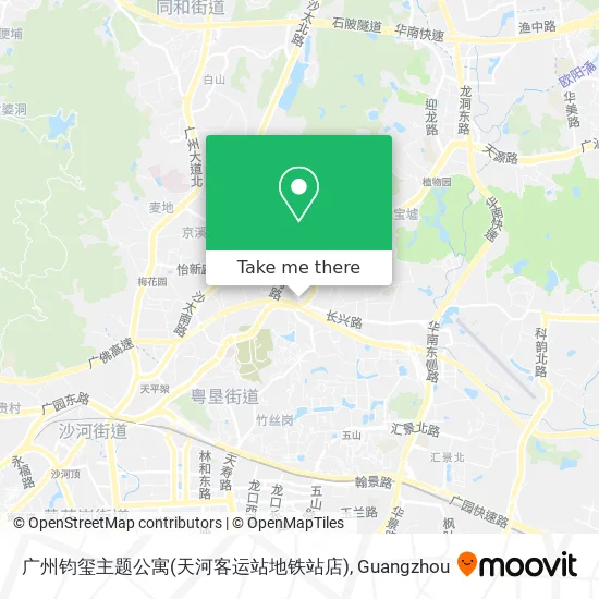 广州钧玺主题公寓(天河客运站地铁站店) map