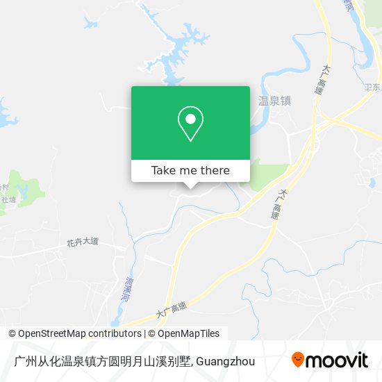广州从化温泉镇方圆明月山溪别墅 map