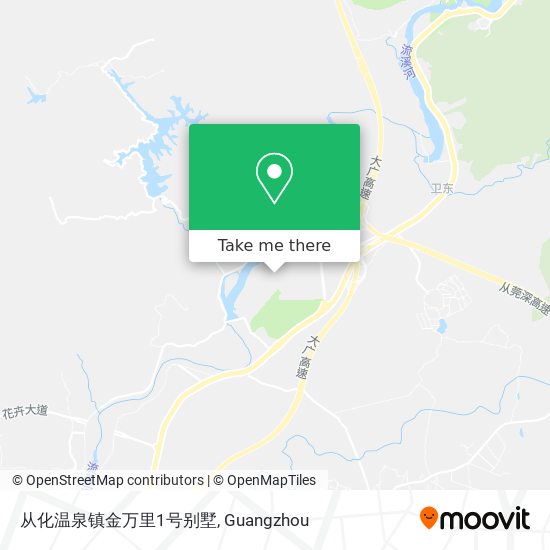 从化温泉镇金万里1号别墅 map