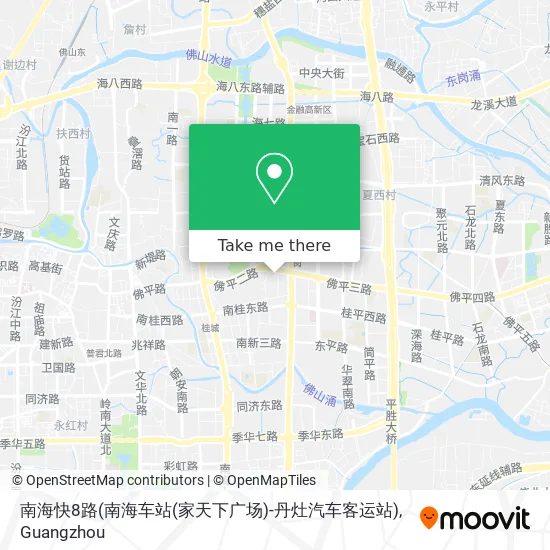南海快8路(南海车站(家天下广场)-丹灶汽车客运站) map