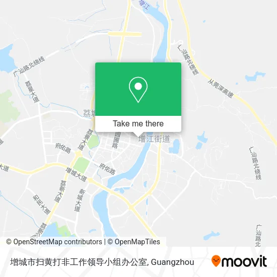 增城市扫黄打非工作领导小组办公室 map
