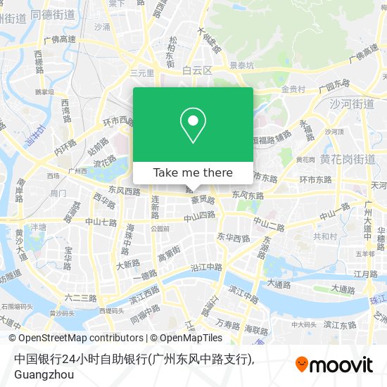 中国银行24小时自助银行(广州东风中路支行) map