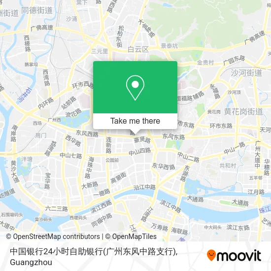 中国银行24小时自助银行(广州东风中路支行) map