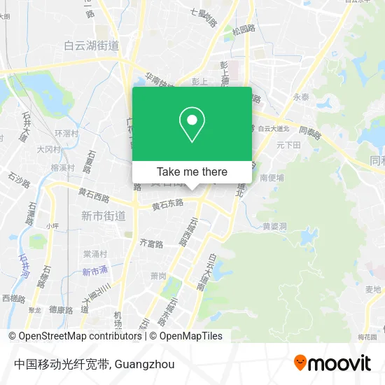 中国移动光纤宽带 map