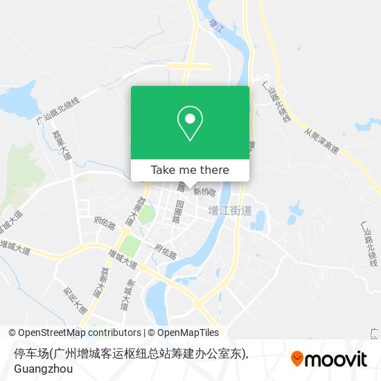 停车场(广州增城客运枢纽总站筹建办公室东) map