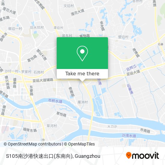 S105南沙港快速出口(东南向) map