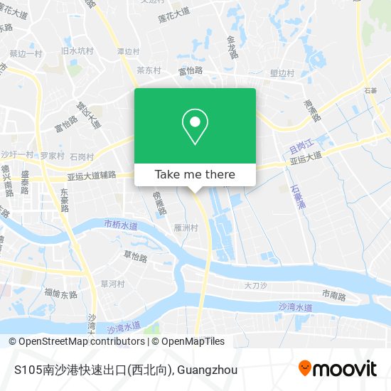 S105南沙港快速出口(西北向) map