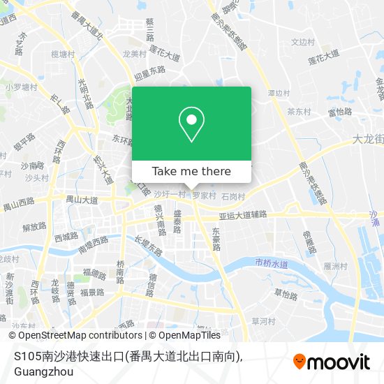 S105南沙港快速出口(番禺大道北出口南向) map