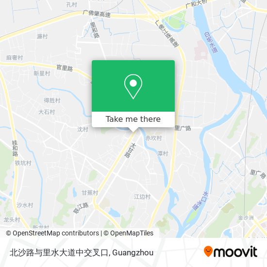 北沙路与里水大道中交叉口 map