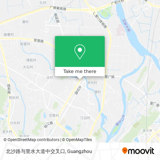 北沙路与里水大道中交叉口 map