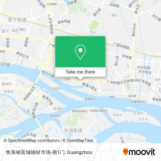 鱼珠钢富城钢材市场-南1门 map