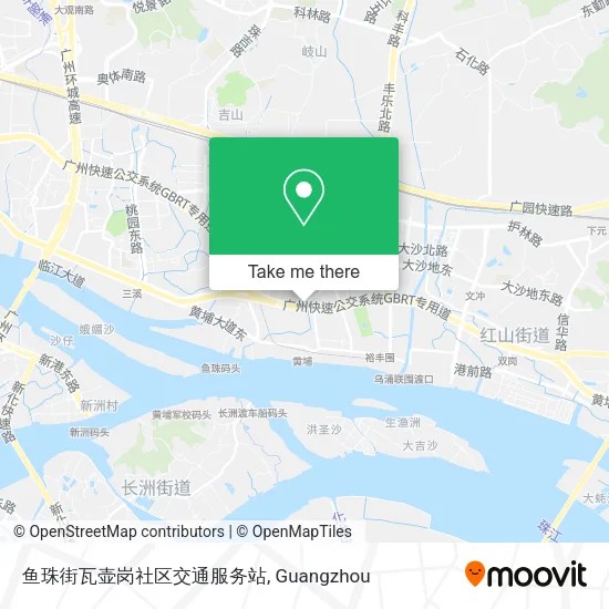 鱼珠街瓦壶岗社区交通服务站 map