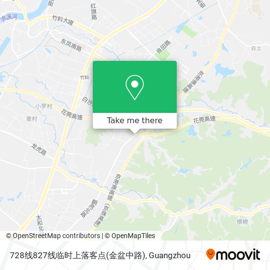 728线827线临时上落客点(金盆中路) map
