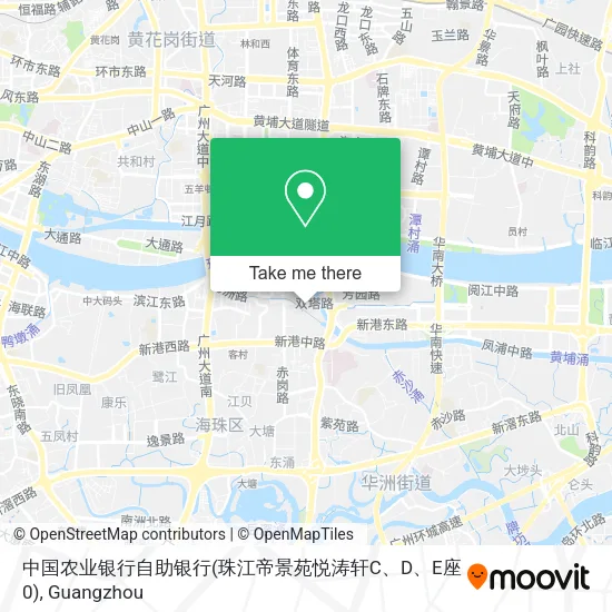 中国农业银行自助银行(珠江帝景苑悦涛轩C、D、E座0) map