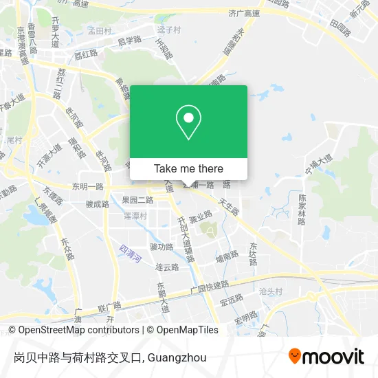 岗贝中路与荷村路交叉口 map
