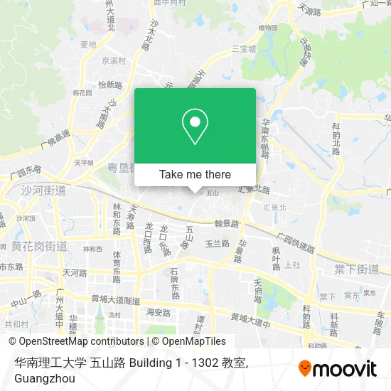 华南理工大学 五山路 Building 1 - 1302 教室 map