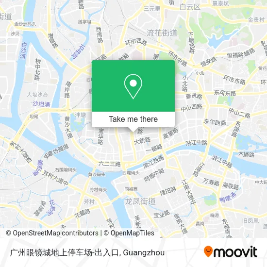 广州眼镜城地上停车场-出入口 map