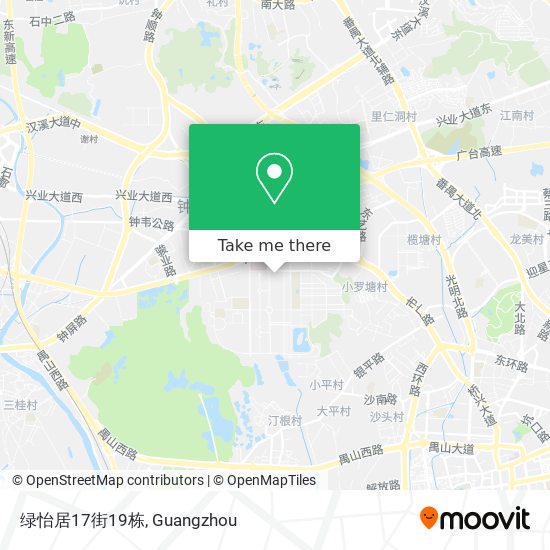 绿怡居17街19栋 map