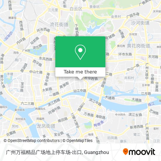 广州万福精品广场地上停车场-出口 map