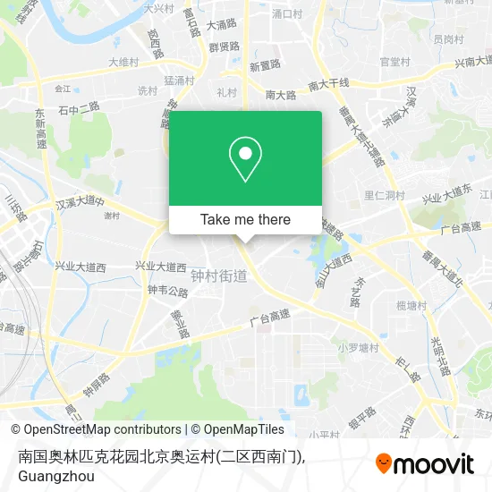 南国奥林匹克花园北京奥运村(二区西南门) map