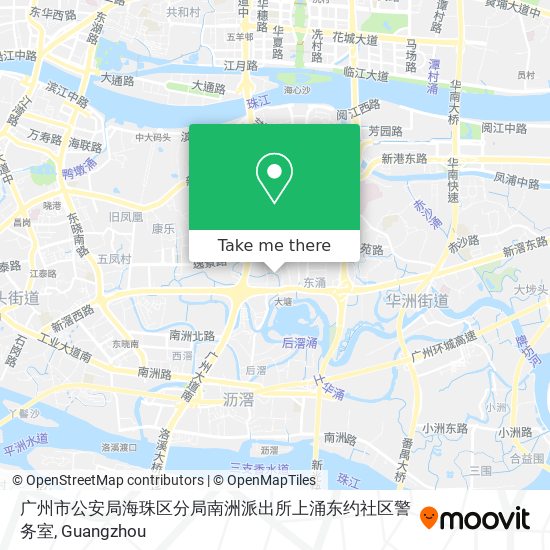 广州市公安局海珠区分局南洲派出所上涌东约社区警务室 map