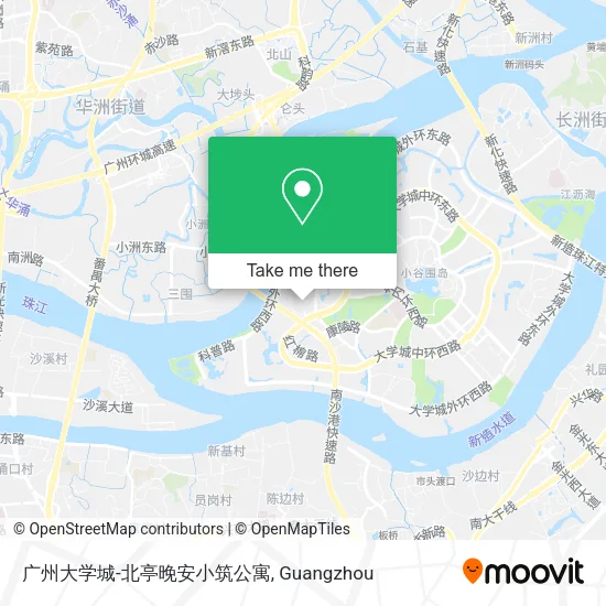 广州大学城-北亭晚安小筑公寓 map