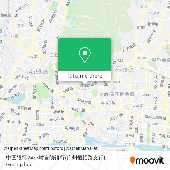 中国银行24小时自助银行(广州恒福路支行) map