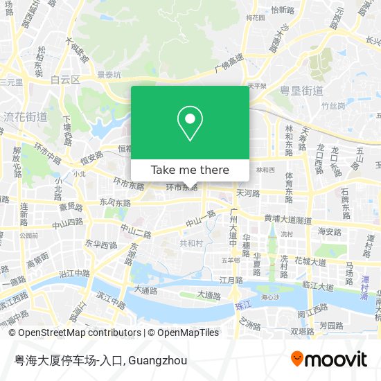 粤海大厦停车场-入口 map