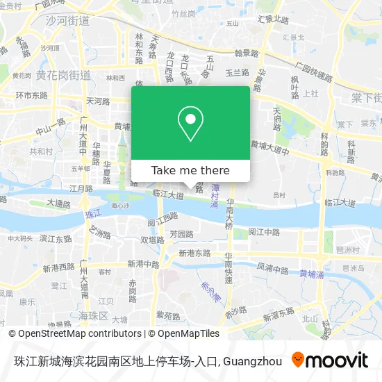 珠江新城海滨花园南区地上停车场-入口 map