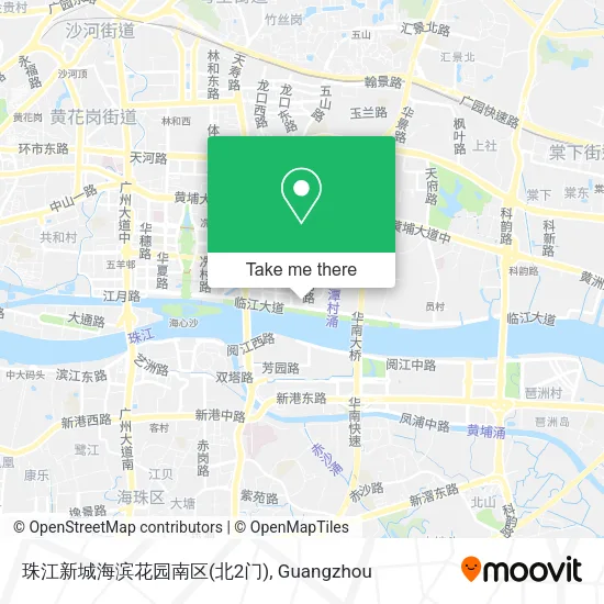 珠江新城海滨花园南区(北2门) map
