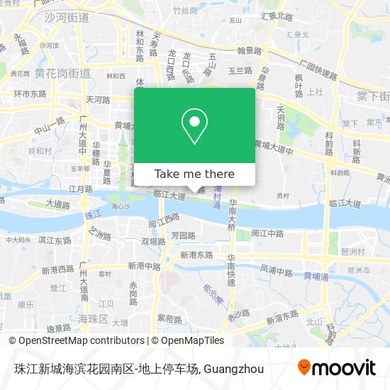 珠江新城海滨花园南区-地上停车场 map