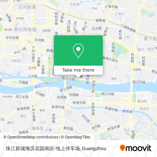 珠江新城海滨花园南区-地上停车场 map