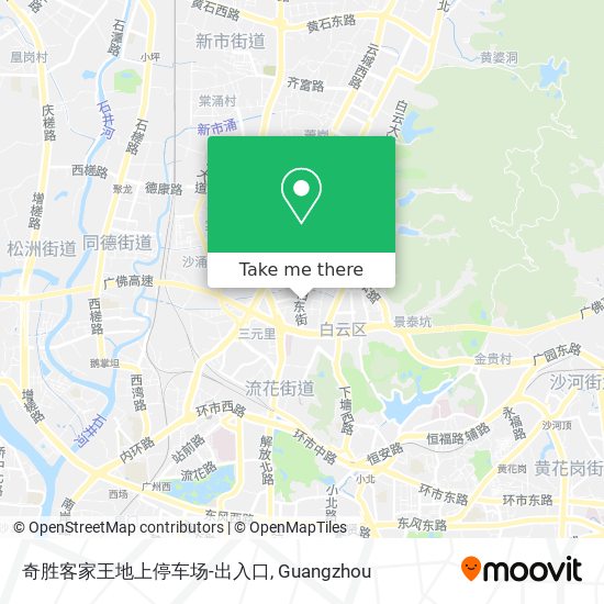 奇胜客家王地上停车场-出入口 map