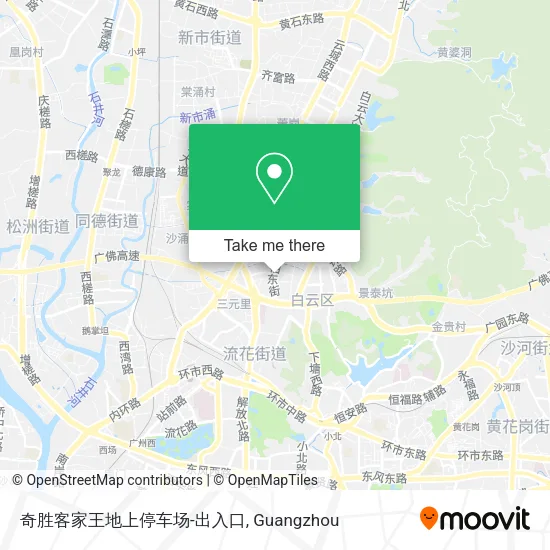 奇胜客家王地上停车场-出入口 map