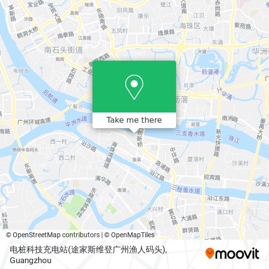 电桩科技充电站(途家斯维登广州渔人码头) map