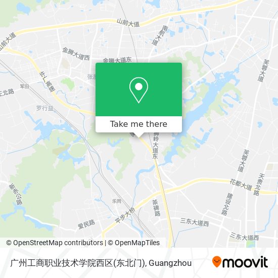 广州工商职业技术学院西区(东北门) map