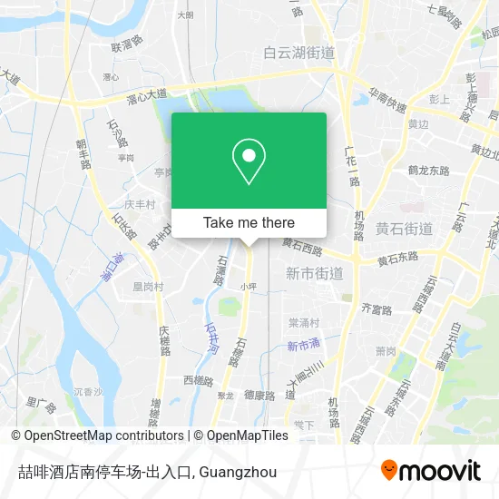 喆啡酒店南停车场-出入口 map