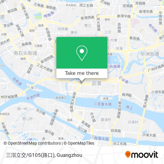 三滘立交/G105(路口) map